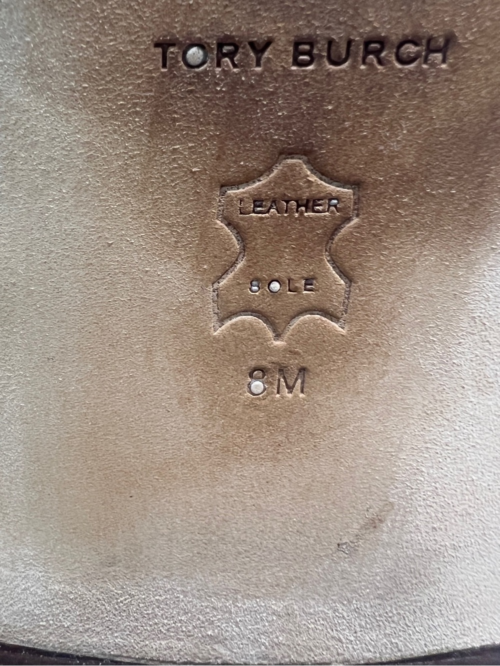 Tory Burch Rust Brown Leather Slingback Sandals with Gold Logo Accent - Picture 13 of 15